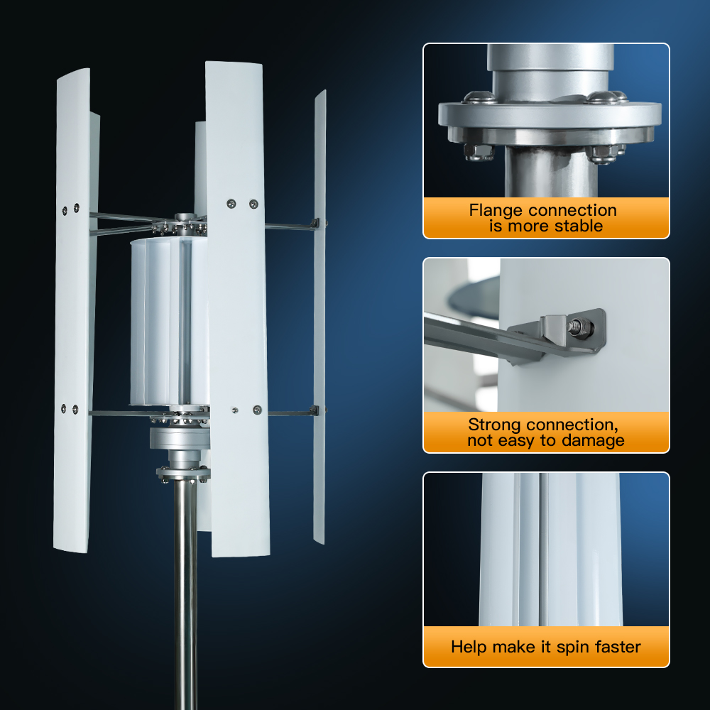 Vertical Axis Wind Turbine 3000W - Neue 3KW/4KW Vertikalachse Magnetschwebebahn Windkraftanlage Freie