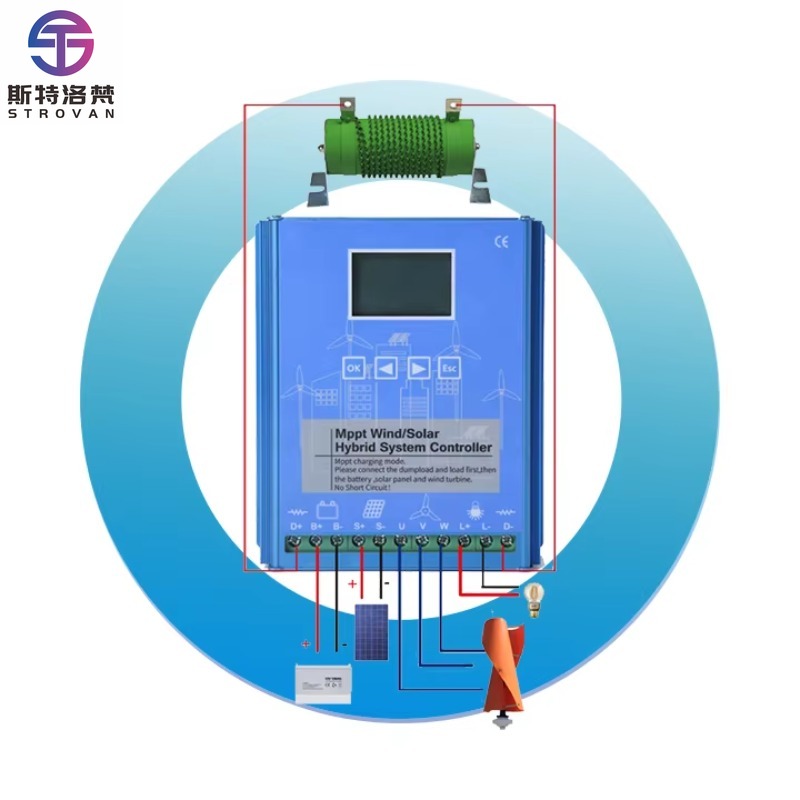 Wind Turbine 1000W 24V - Hybrid-Wind- und Solar-Turbinen-Controller 500W 1000W 12V