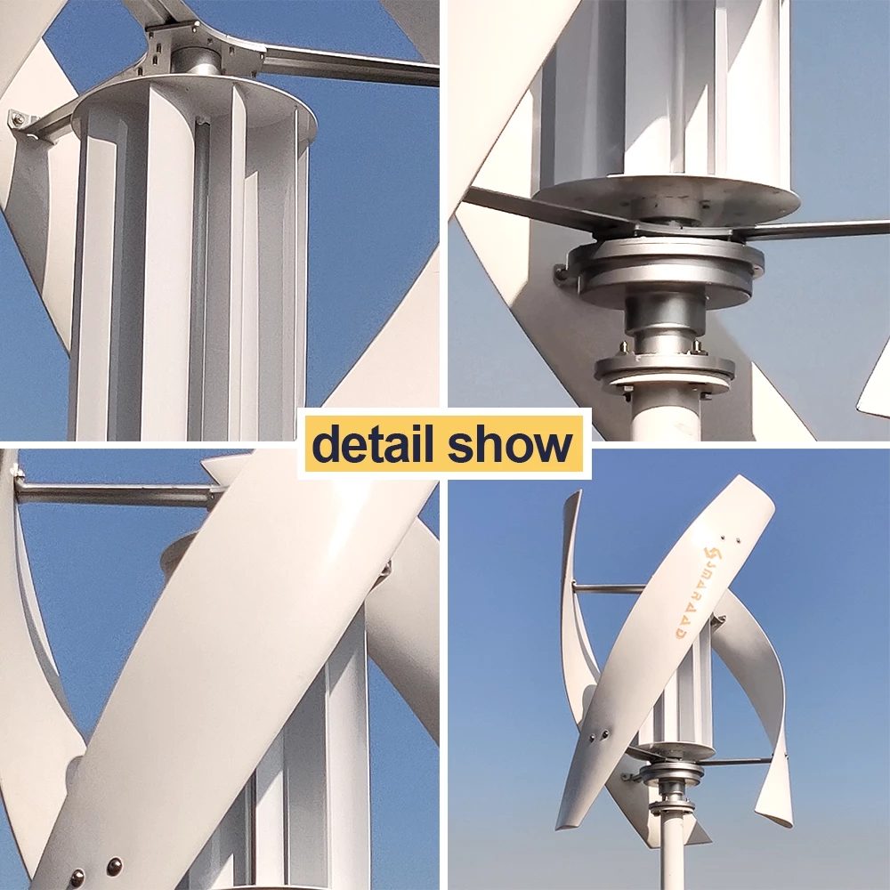 Vertical Axis Wind Turbine 3000W - Liefert 3 kW 5 kW Vertikalachsen-Magnetschwebebahn-Windkraftanlage,