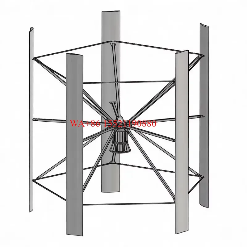 Vertical Axis Wind Turbine 3000W - WMWMNU 3KW Vertikalachsen-Windturbinengenerator 3000W Heim-Windkraftanlage Vertikalachsen-Windturbineneinheit