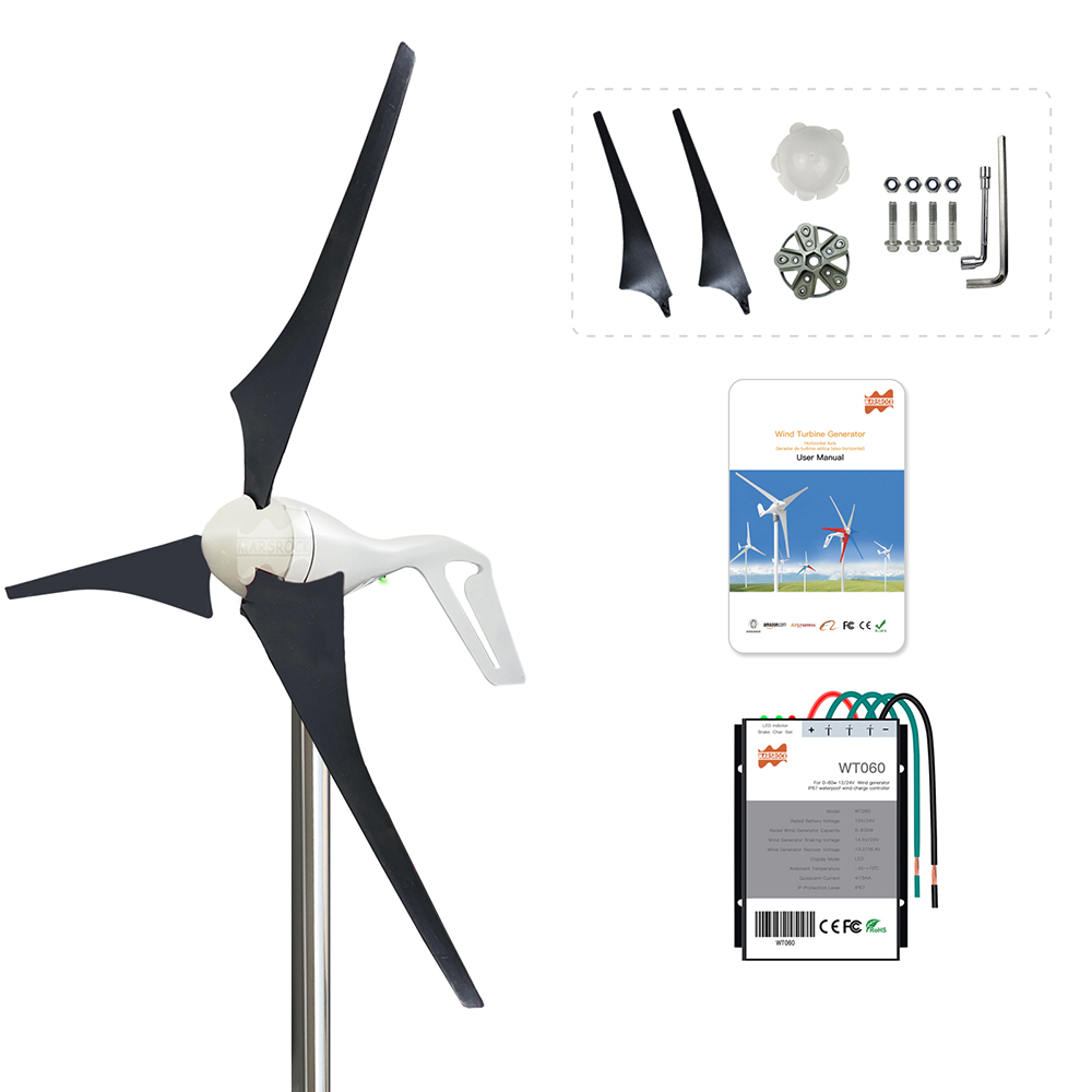Wind Turbine 400W 12V - 3 oder 5 Blätter 400W 12V