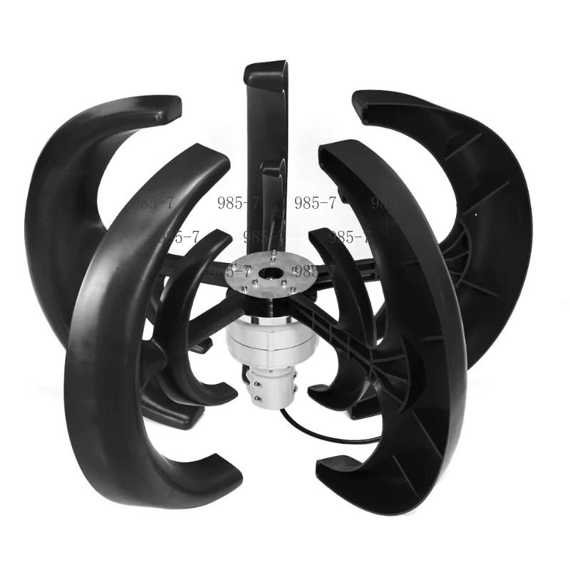 Wind Turbine 1000W 24V - 12V/24V 1000W VAWT Vertikalachsen-Windturbinengenerator, Kleiner Heim-Off-Grid-Outdoor-Stromerzeuger