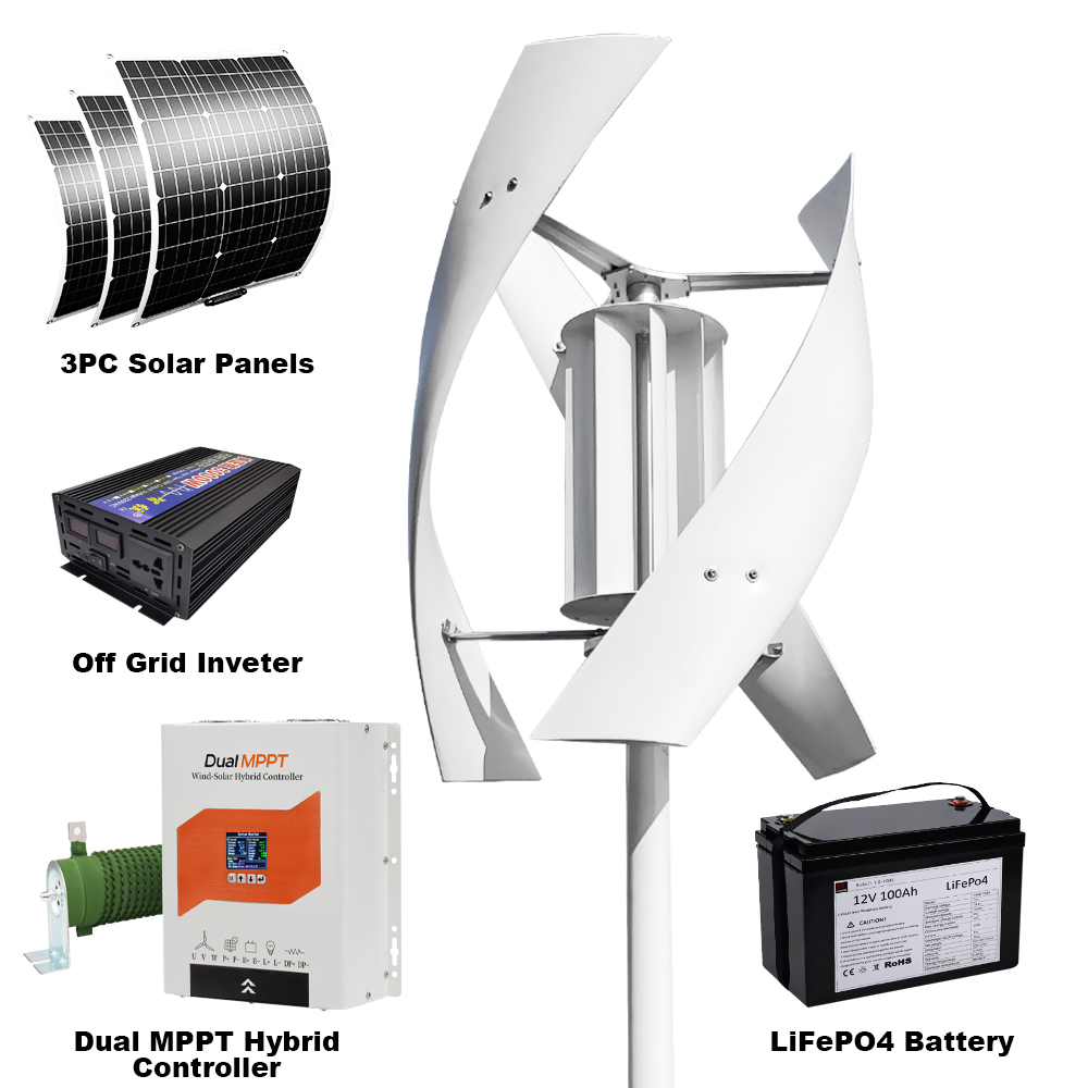 Vertical Axis Wind Turbine 3000W - Polen liefert 3 kW 5 kW