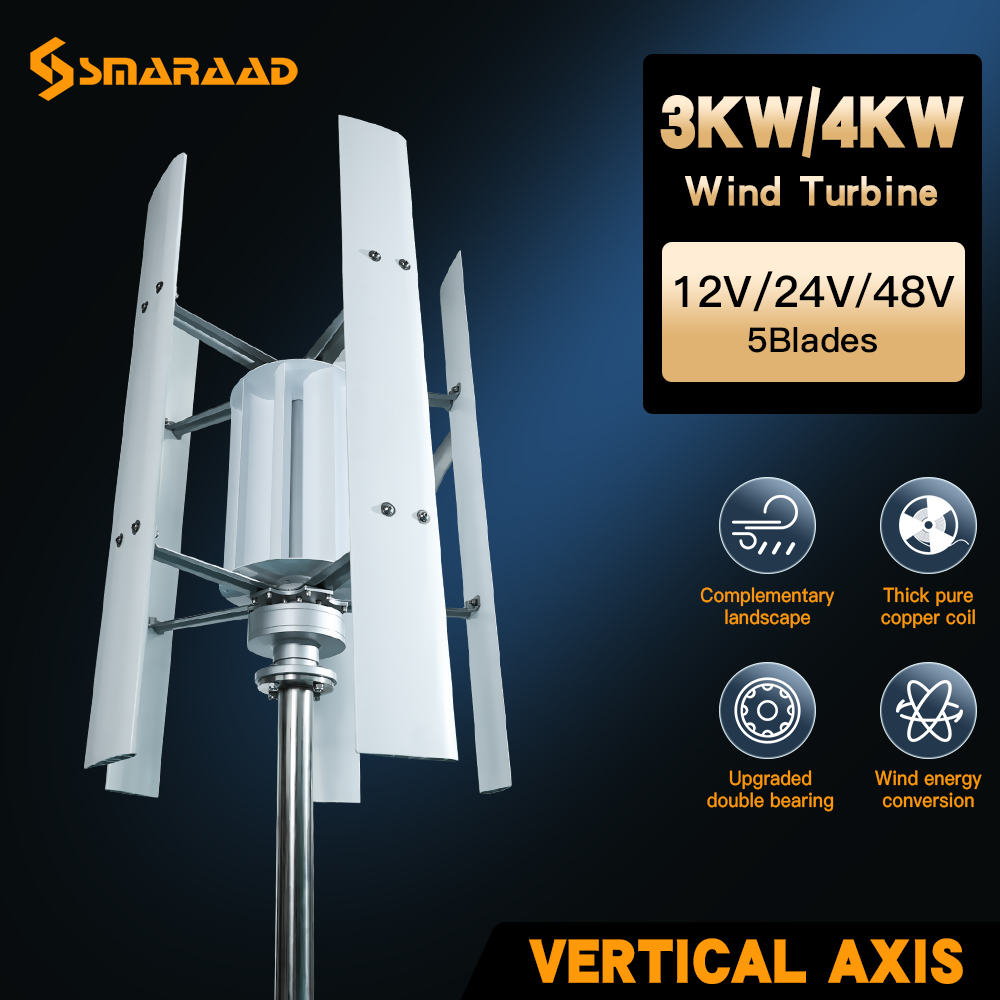 Vertical Axis Wind Turbine 3000W - SMARAAD 3 kW/4 kW vertikale Achse,