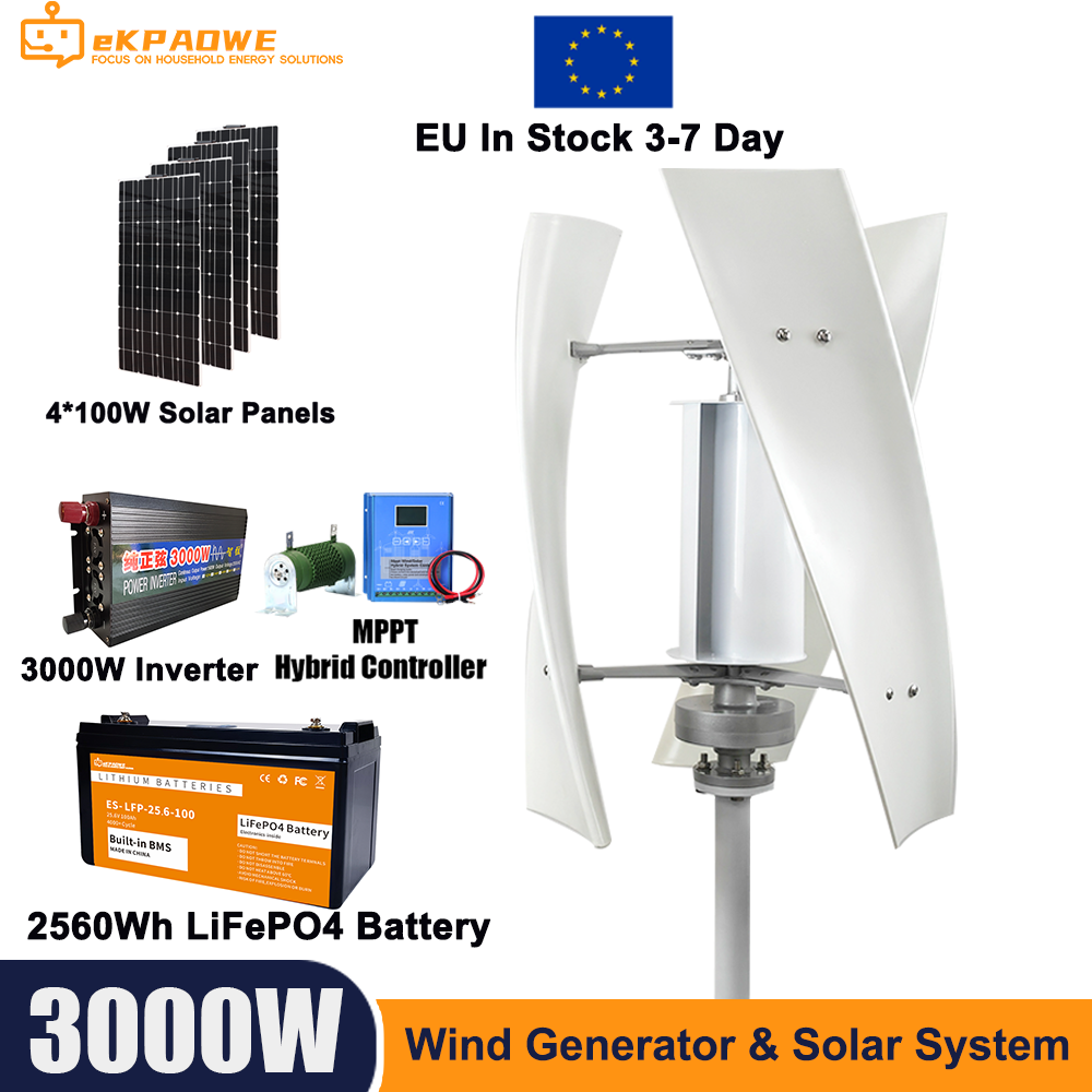 Wind Turbine 5000W 48V - 3000 W hocheffizientes Windturbinen-Off-Grid-System 12 V