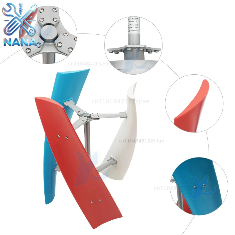 Vertical Axis Wind Turbine 3000W - Home Farm 10KW Vertikalachsen-Windkraftanlage Generator 3000W