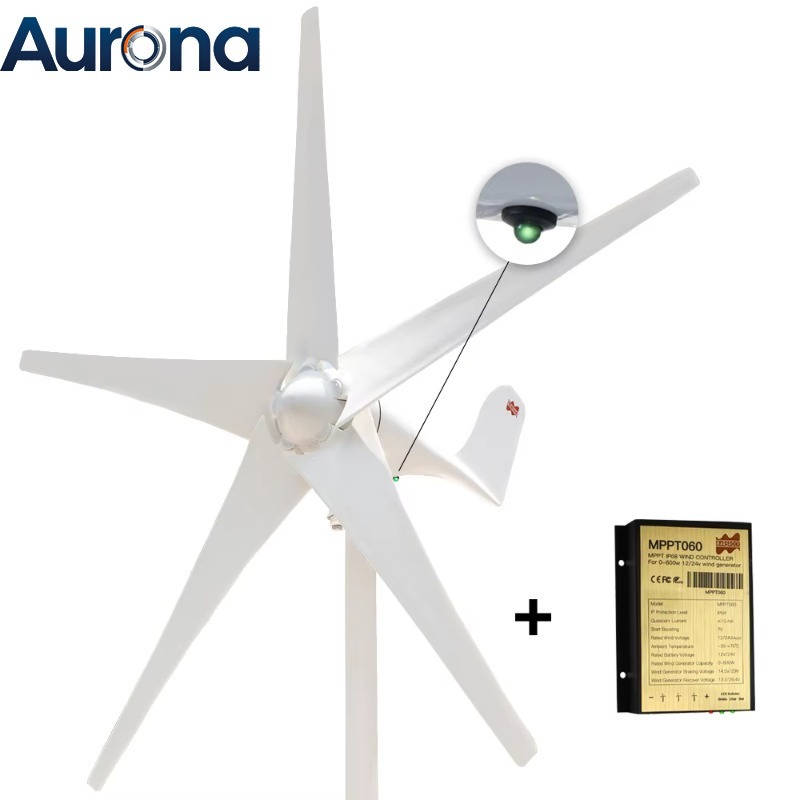 Wind Turbine 400W 12V - 【Professionell】12V 24V 400W Windturbinengenerator mit Controller,