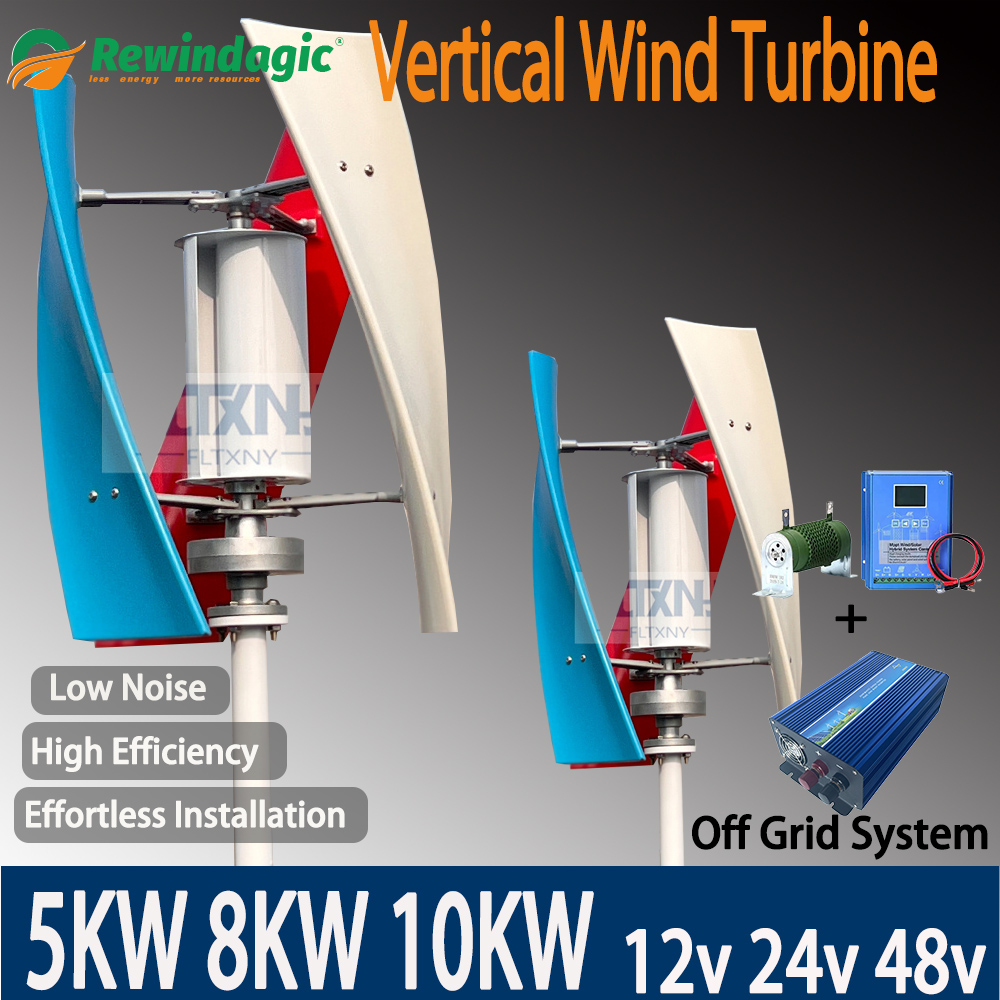 Neue Freie Energie Geräuscharm – Wind Turbine 48V 5Kw Off Grid Bewertung und Preis