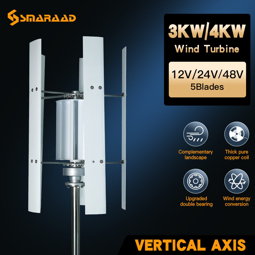 Neue 3KW/4KW Vertikalachse Mag – Vertical Axis Wind Turbine 3000W Bewertung und Preis