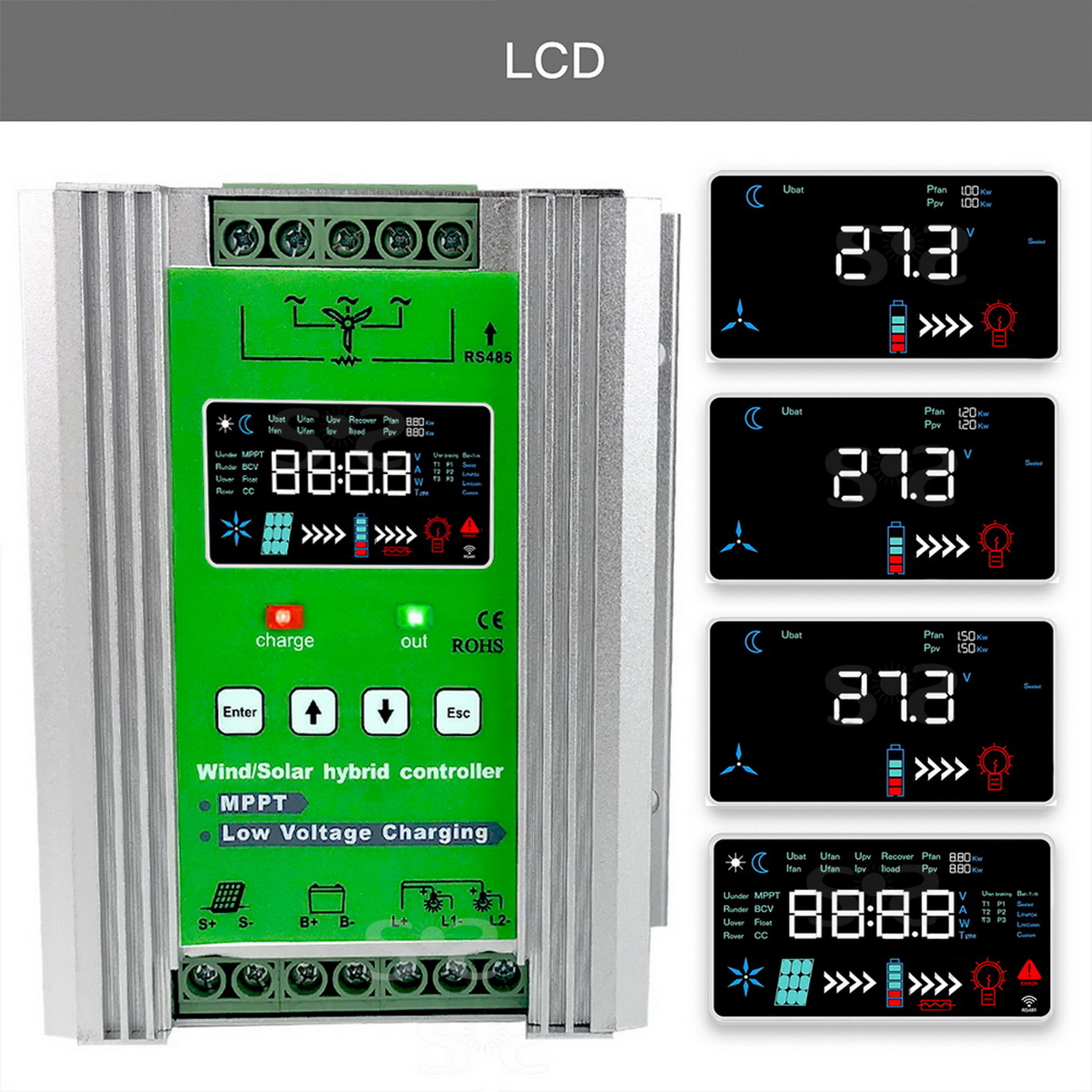 Neuer 5000W 12V 24V 48V MPPT H – Wind Turbine Charge Controller Mppt 12V 24V Bewertung und Preis