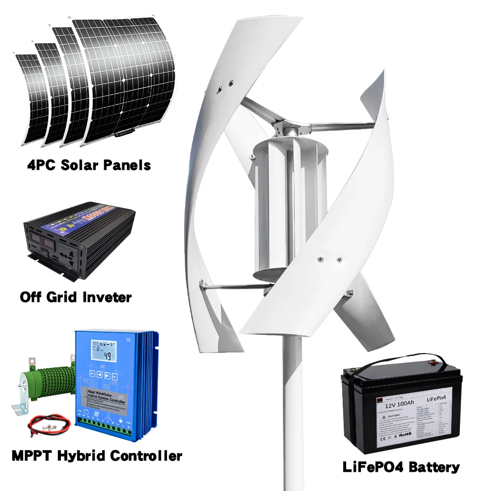 Liefert 3 kW 5 kW Vertikalachs – Vertical Axis Wind Turbine 3000W Bewertung und Preis