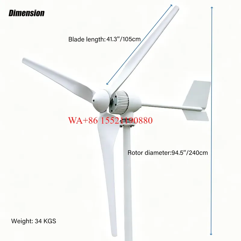 WMWMNU 2000W Horizontaler Wind – Wind Turbine Generator Kit 2000W Bewertung und Preis