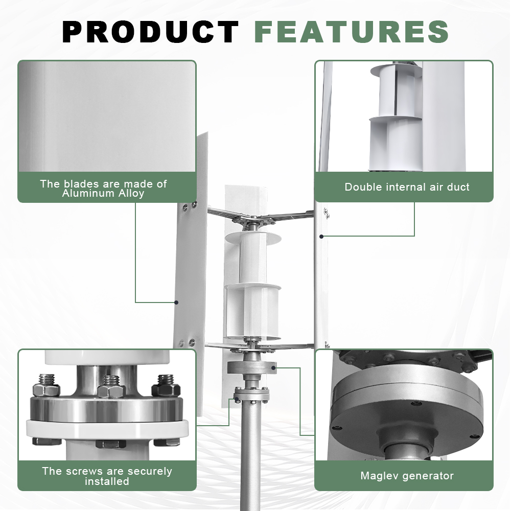 3000W Vertikale Achsen-Windtur – Vertical Axis Wind Turbine 3000W Bewertung und Preis