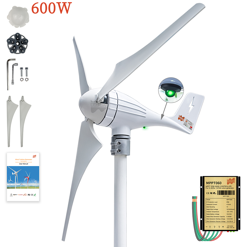 3 5 Flügel 600 W 12 V 24 V Win – Wind Turbine Charge Controller Mppt 12V 24V Bewertung und Preis