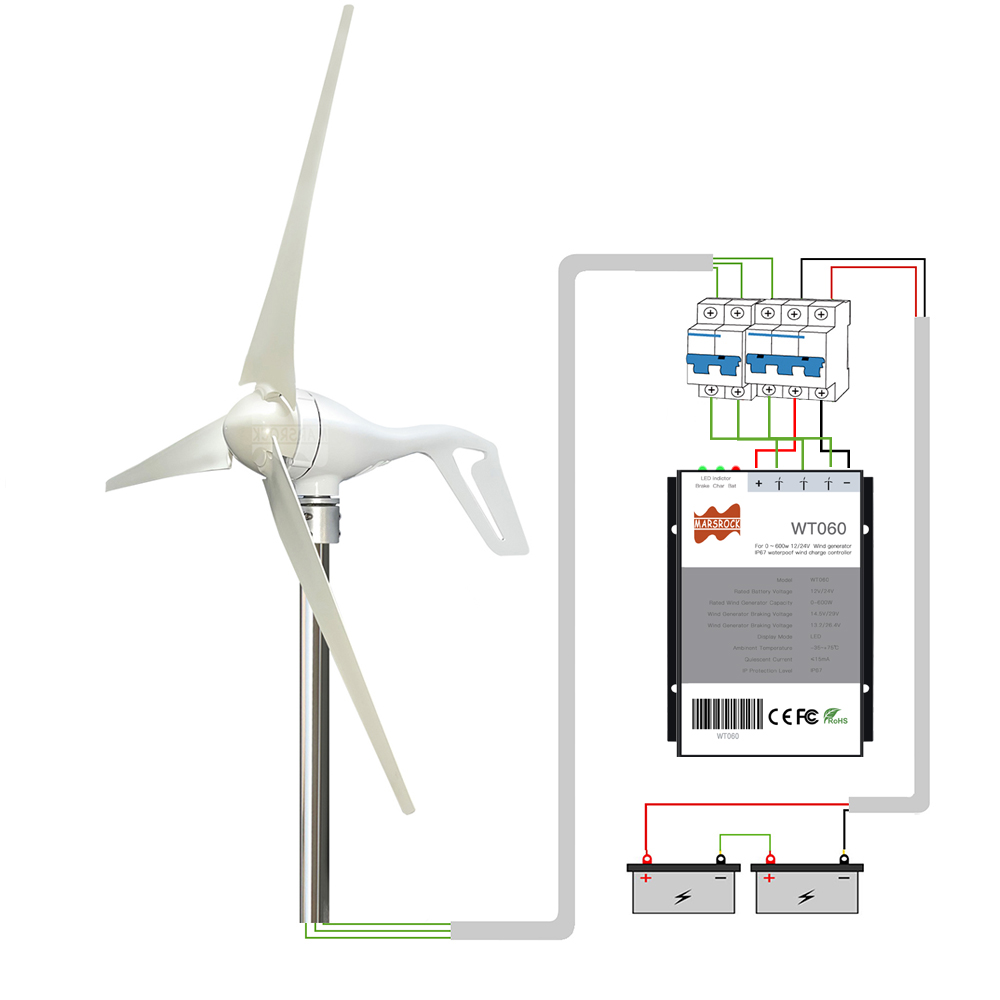 3 oder 5 Blätter 400W 12V 24V  – Wind Turbine 400W 12V Bewertung und Preis