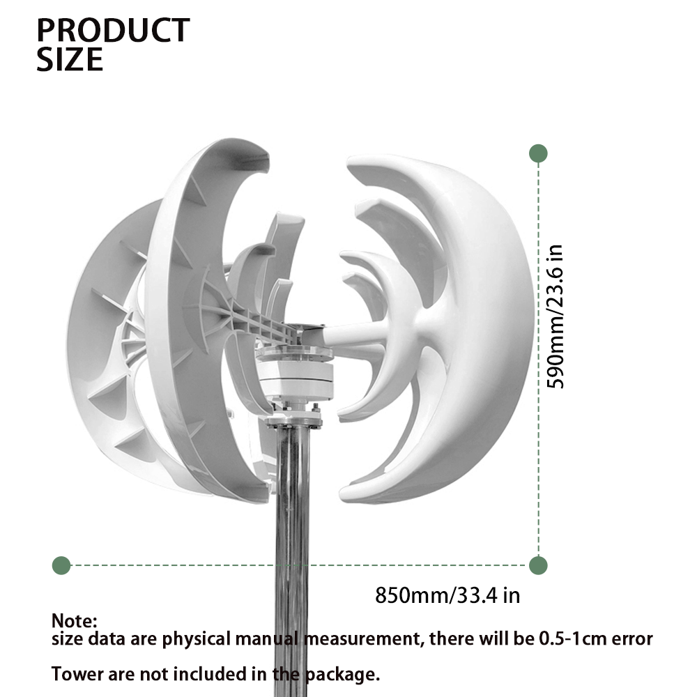 3000W 12V/24V Windturbinen-Gen – Vertical Axis Wind Turbine 3000W Bewertung und Preis
