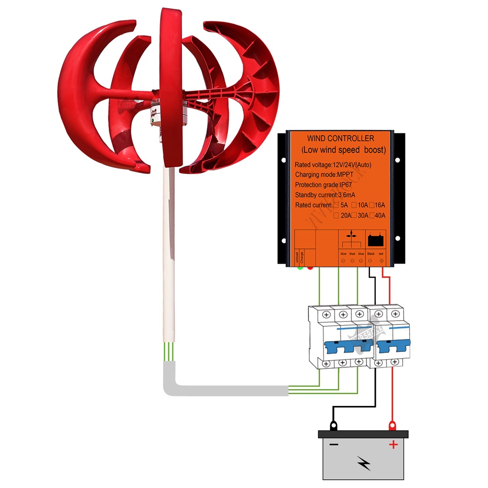 400W Leistungsstarker Vertikal – Wind Turbine 400W 12V Bewertung und Preis