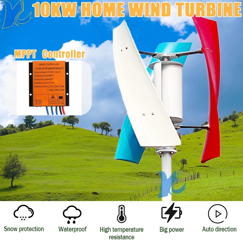 Home Farm 10KW Vertikalachsen- – Vertical Axis Wind Turbine 3000W Bewertung und Preis