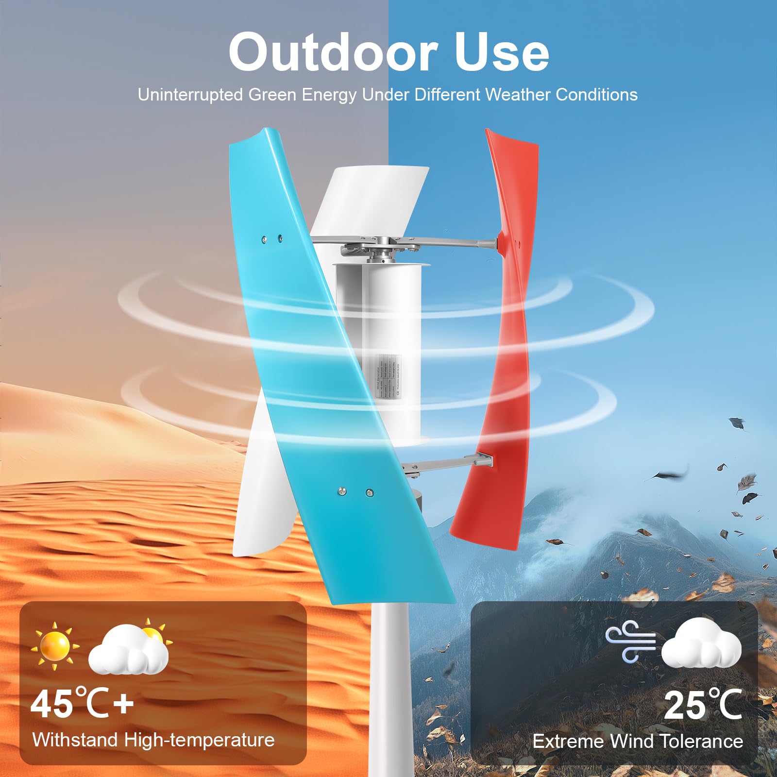 100 W-400 W Windturbinengenera – Wind Turbine 400W 12V Bewertung und Preis