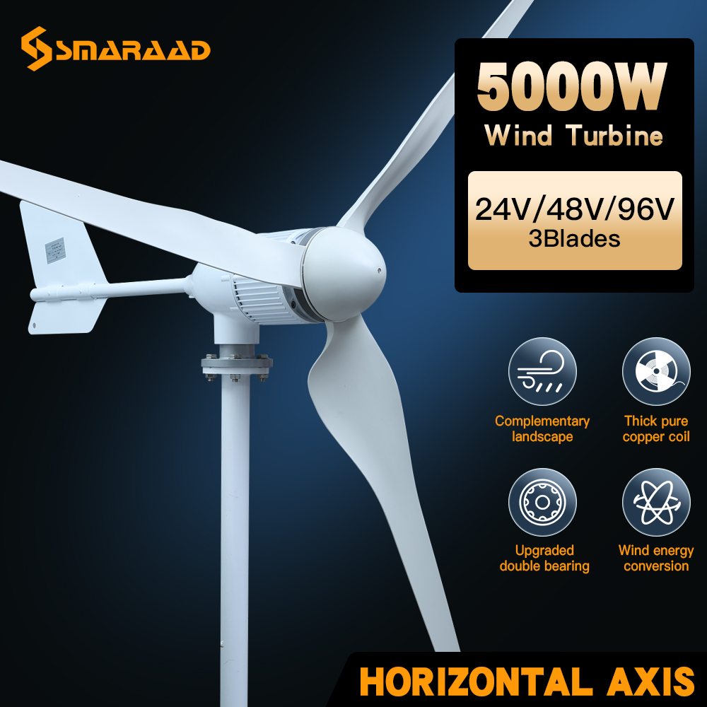5KW 2KW Horizontalachsen-Windt – Wind Turbine 48V 5Kw Off Grid Bewertung und Preis