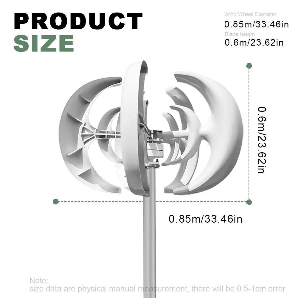 3000W 48V Vertikalachsen-Windt – Vertical Axis Wind Turbine 3000W Bewertung und Preis